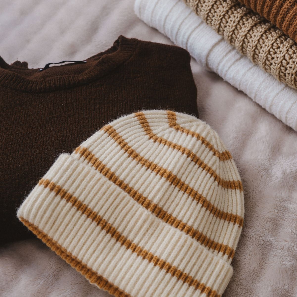 Striped Knit Beanie