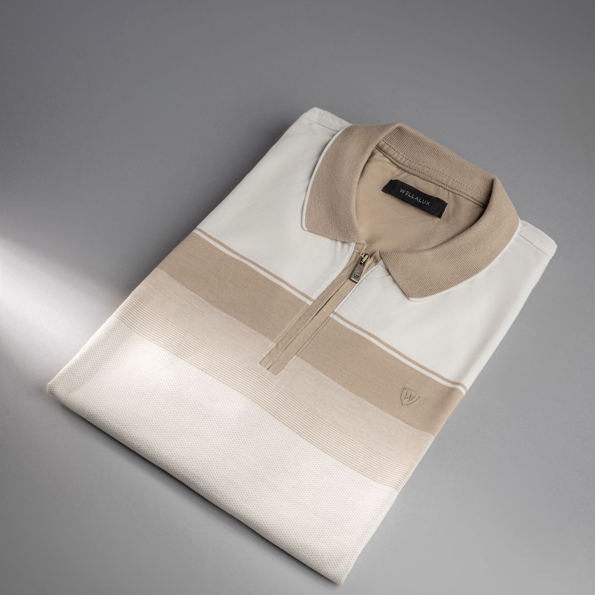 Zip-Collar Knit Top