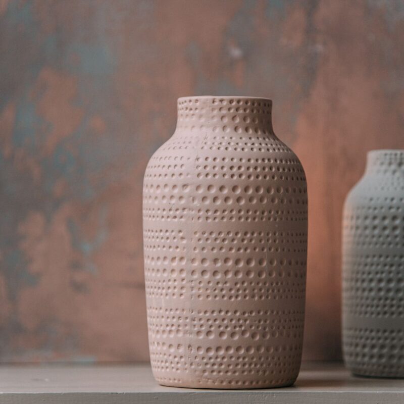 Textured Clay Vase